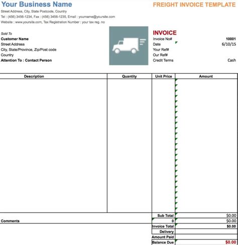 Sample Invoice For Trucking Company — Db