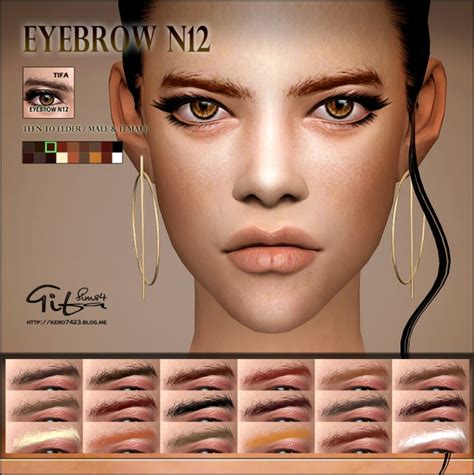 Eyebrows N12 Mf At Tifa Sims Sims 4 Updates