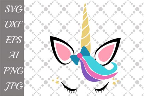 Free Unicorn Face Svg Png Eps Dxf By Designbundles Free Svg Cut Files