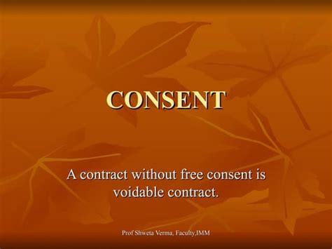 Free Consent