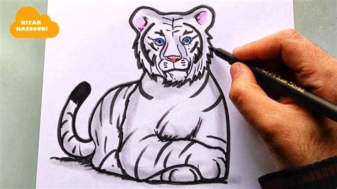 Apprendre A Dessiner Un Tigre Blanc Etape Par Etape Youtube