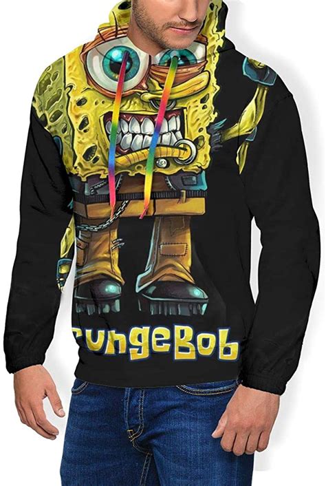 Spongebob Parody Grungebob Mens Fashion Sweatshirt Hoodie Hooded