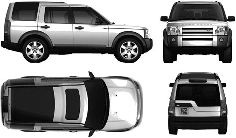 2005 Land Rover Discovery 3 Suv Blueprints Free Outlines
