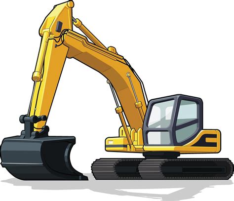 Excavator Construction Earthmover Digger Heavy Machine Cartoon 2143957