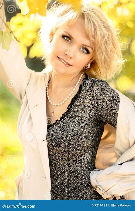 Portrait Of The Beautiful And Happy Blonde Stock Photo Image Of Attractive Health