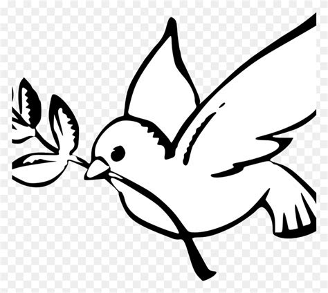 Peace Dove Stencil Bird Animal Hd Png Download Stunning Free