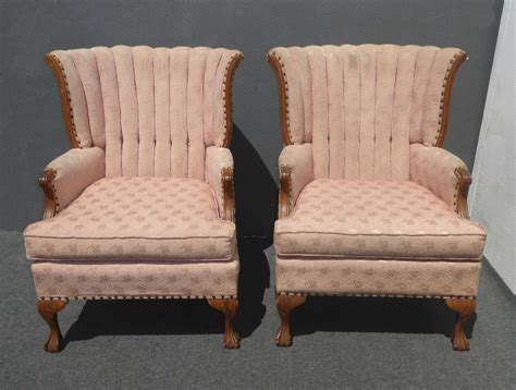Find great deals on ebay for vintage french chairs. Pair Vintage French Provincial Mauve Tufted Channel Back ...