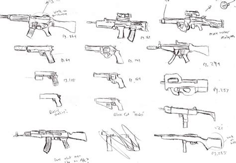 Sketching Guns By Nocturneleaf On Deviantart