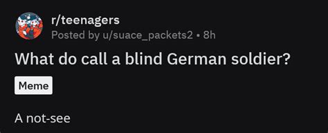 Blind German Soldier Rpuns