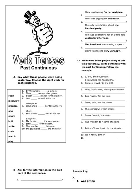 Past Continuous Tense Worksheet Past Continuous Tense Past Sexiz Pix