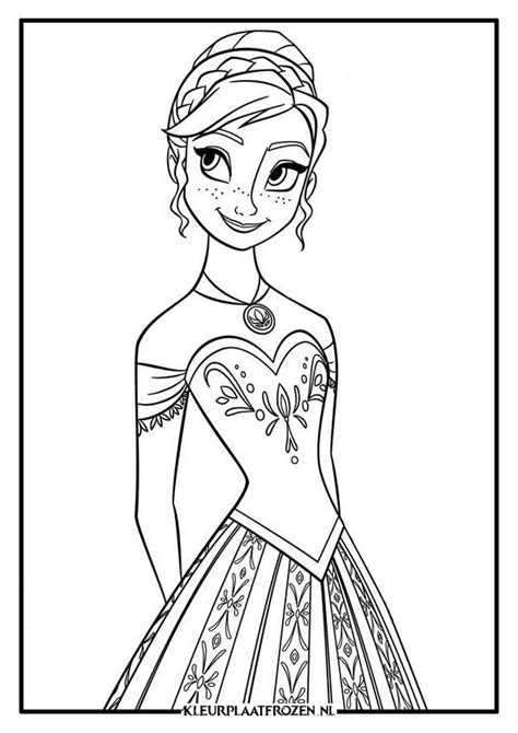 Anna Kleurplaat Disney Princess Coloring Pages Frozen Coloring Pages