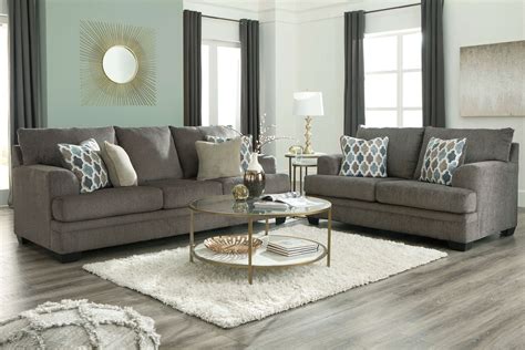 Dorsten Slate Sofa And Loveseat Fabric Living Room Sets