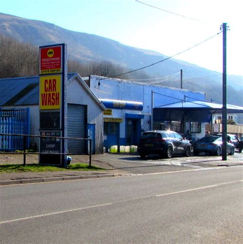 Troedyrhiw car wash and shop © jaggery :: geograph britain and ireland