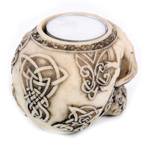 Celtic Knot Skull Tea Light Holder Spiveys Web