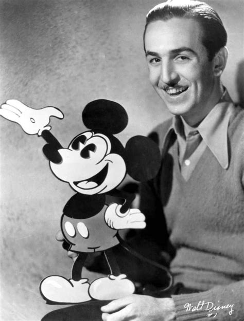 Walt Disney With Mickey Mouse Circa Photo United Artists