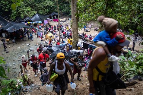 EN VIDEO Río de migrantes cruzando la selva del Darién siendo guiados