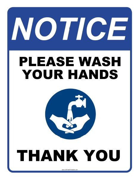 Please Wash Your Hands Sign Free Printable