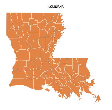 Louisiana County Map Editable And Printable State County Maps