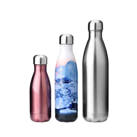 Double Wall Vacuum Insulated Stainless Steel Cola Shaped Water Bottle