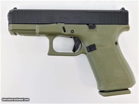 Glock G19 Gen 5 Mos 9mm 402 Battlefield Green 15 Rds Pa195s203mosbfg