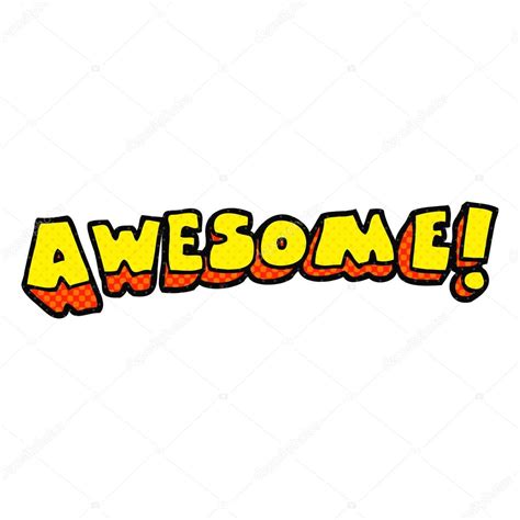 Cartoon Awesome Word Stock Vector Image By ©lineartestpilot 96701502