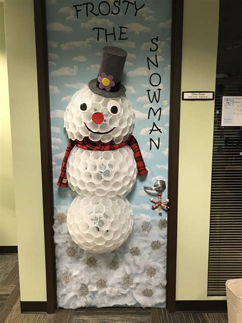 Frosty the Snowman Door Decorating Contest Idea | Door decorating
