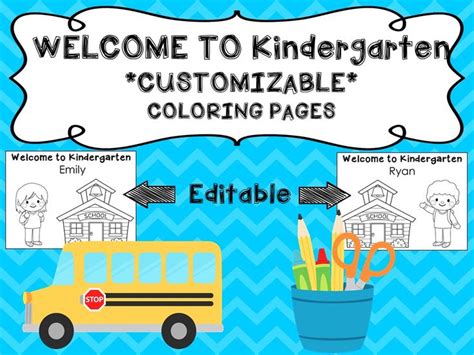 Welcome To Kindergarten Name Sheets L Back To School Welcome To