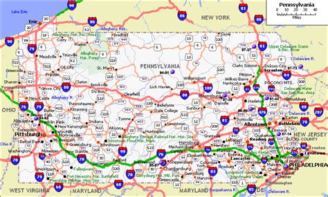 Pennsylvania Road Map