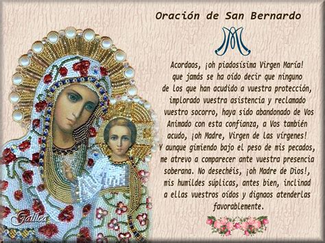 Imágenes Religiosas De Galilea Oración A La Virgen María De San Bernardo