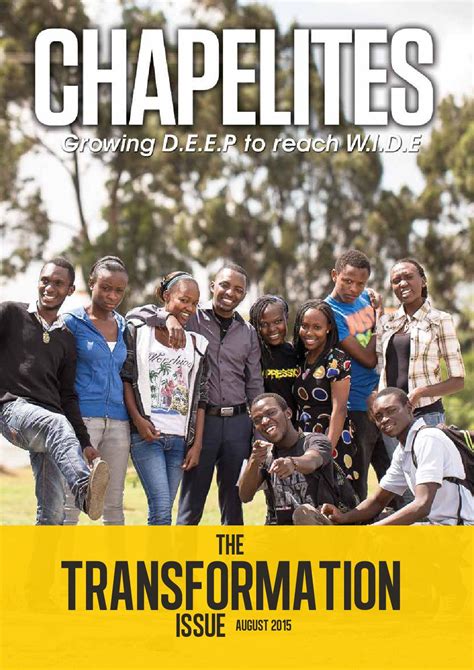 Chapelites Transformation Edition Nov 2015 By Nairobi Chapel Issuu