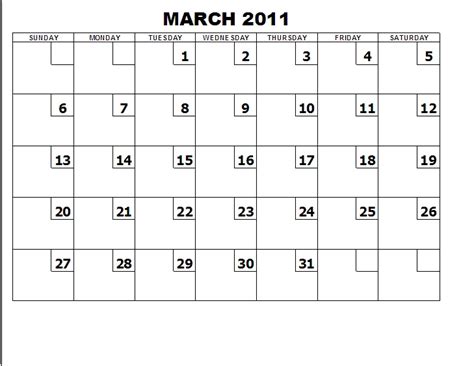 Forms For Free Table Calendar