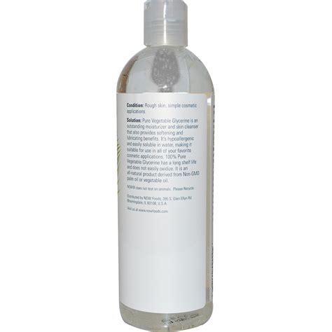 Check spelling or type a new query. Acheter Vegetable Glycerine (473 ml) - Now Foods - Glycerine