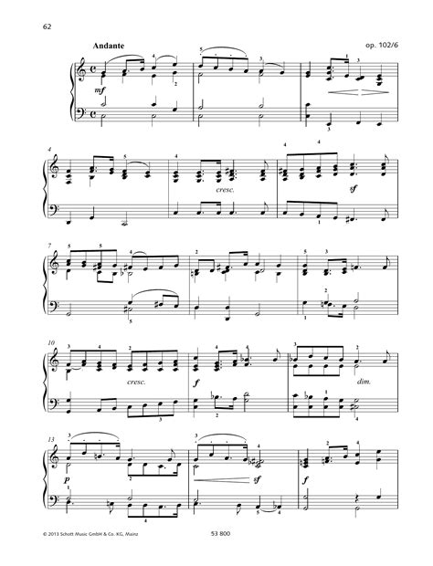 Andante Sheet Music Felix Mendelssohn Bartholdy Piano Solo
