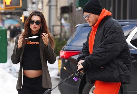 Emily Ratajkowski Shows Off Her Baby Bump As She Steps Out With Hubby