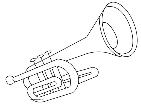 A utiliser comme signets dans les carnets ou dans des partitions. Trumpet Coloring Pages - Kidsuki