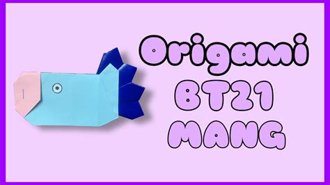 Bt21 Mang Origami Tutorial Bts Character Origami Bts Craft Bts
