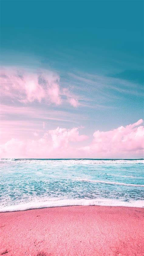 Pink Beach Aesthetic Wallpaper 60 Pink Sky Wallpapers Download At
