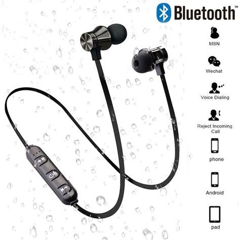 Magnetic Wireless Bluetooth Earphone Stereo Sports Waterproof Earbuds Wireless In Ear Headset
