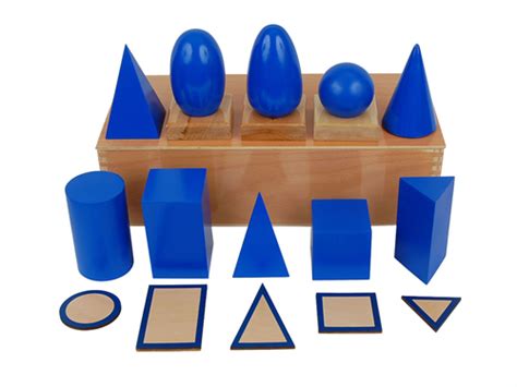Geometric Solids With Box And Bases Eando Montessori