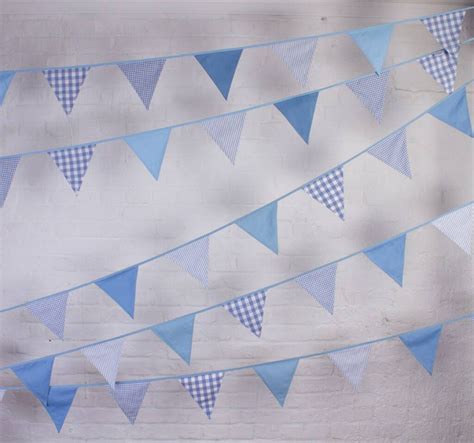 Shades Of Blue Cotton Bunting By The Cotton Bunting Company Blue