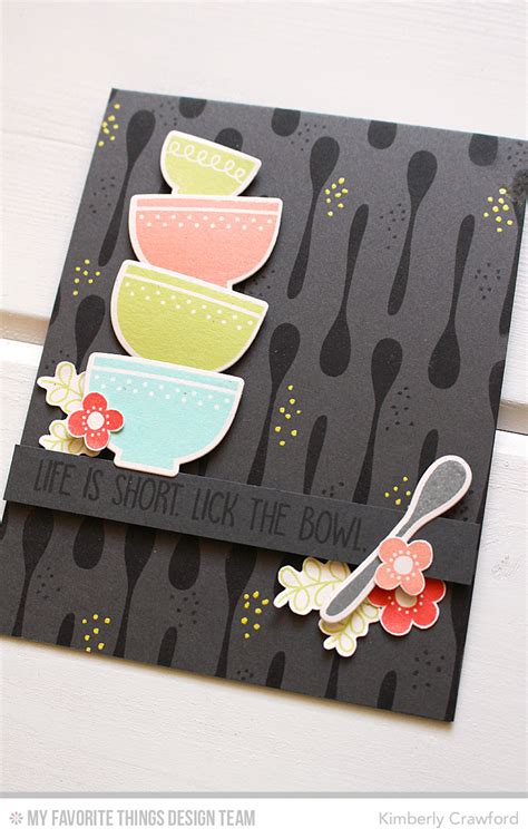 For The Love Of Paper Mft Stamps Kitschy Kitchen Card Kit Now Available