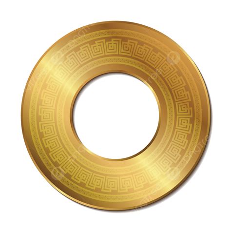 Golden Circle Border Vector Hd Images 3d Golden Chinese Circle Plate