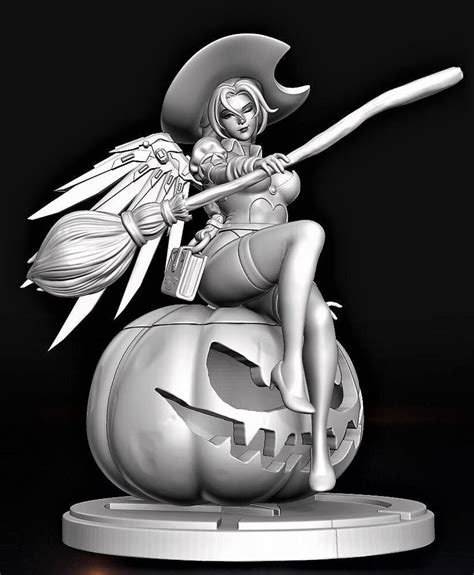 Witch Mercy Overwatch 3d Model Sexy Stl Etsy