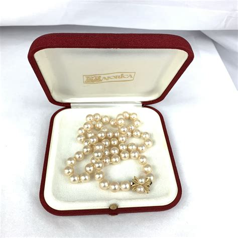 Majorica Vintage Pearl Necklace With Original Silver Clasp Off