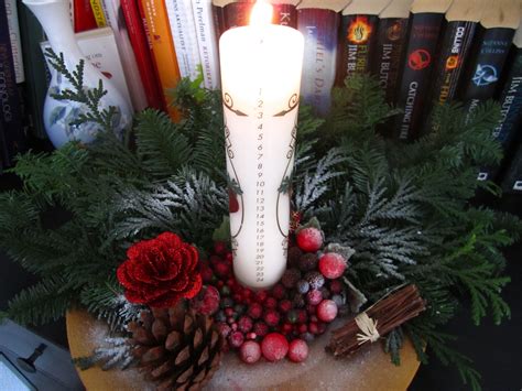 Very Traditional Danish Christmas Decoration With Numbered Candle So
