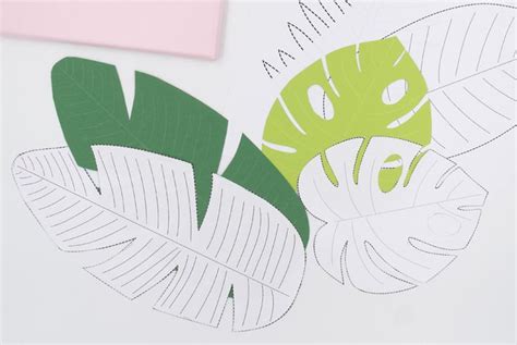 Diese arbeitsblätter umfassen malen nach zahlen. Sommer Deko: Tropische Blätter Vorlage - auf Leinwand selber machen | Leinwand selber machen ...