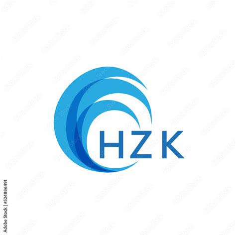Hzk Letter Logo Hzk Blue Image On White Background Hzk Monogram Logo