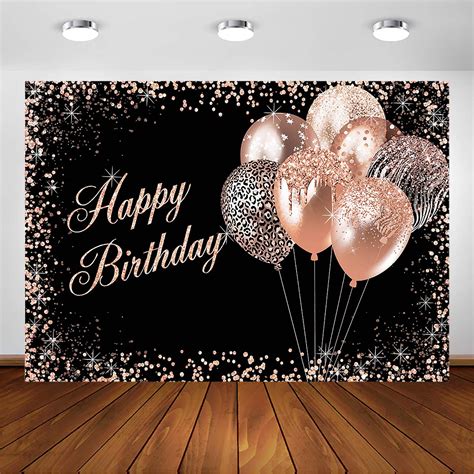 Buy Avezano Rose Gold Birthday Backdrop For Girls Women Happy Birthday Party Decoration