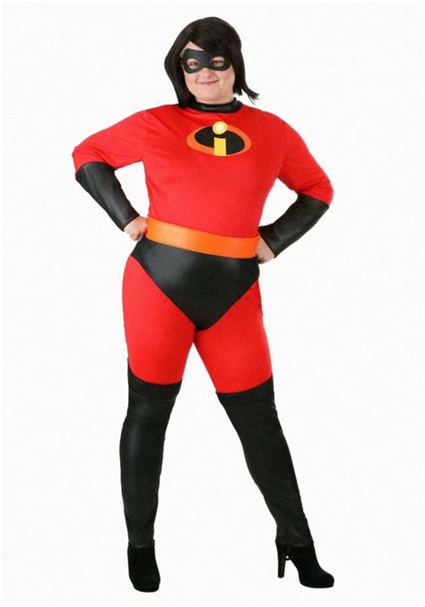 Adult Plus Size Incredibles 2 Classic Mrs Incredible Costume Womens Disney Costumes ~ Wee