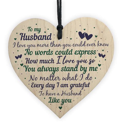 Best gift to husband for anniversary. Husband Anniversary Gift From Wife Handmade Wooden Heart ...